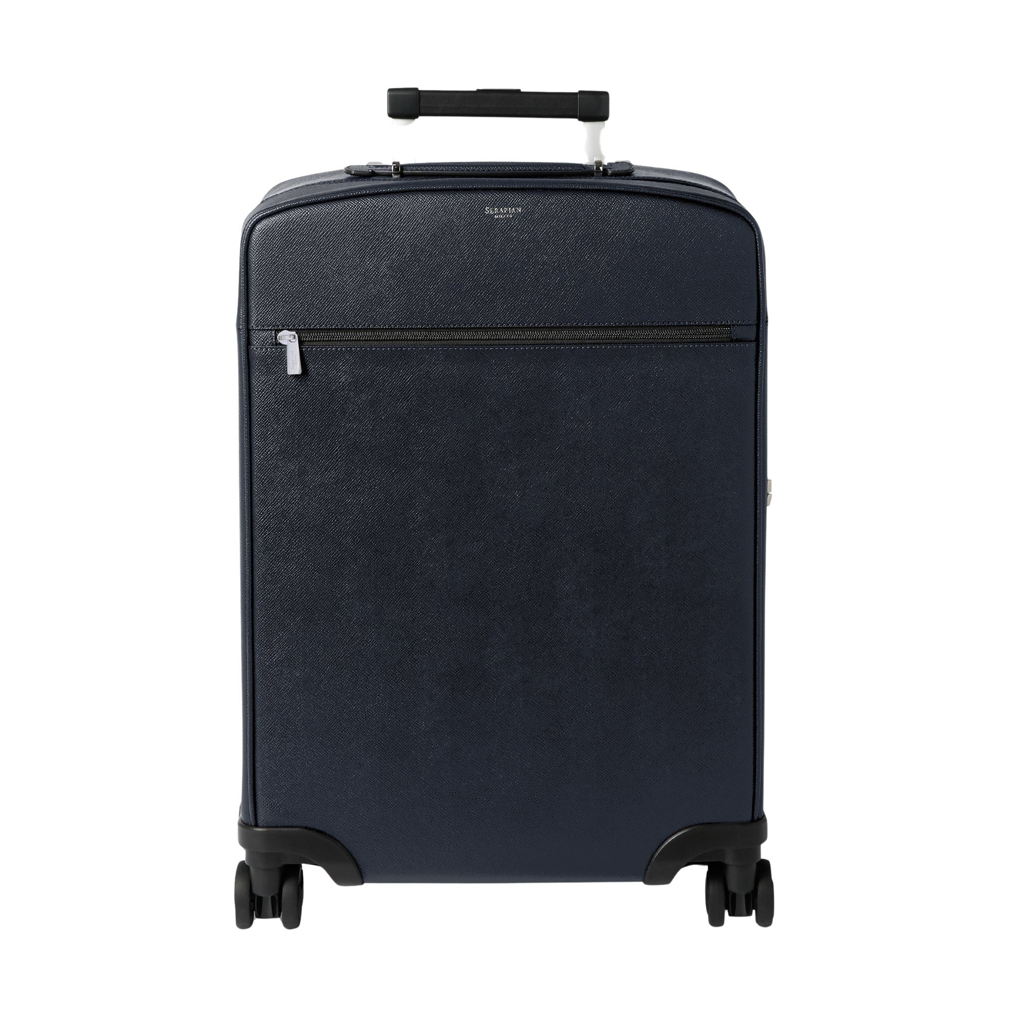 Valise cabine en cuir evoluzione - Navy Blue
