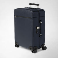Valise cabine en cuir evoluzione - Navy Blue