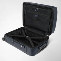 Valise cabine en cuir evoluzione - Navy Blue