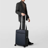 Valise cabine en cuir evoluzione - Navy Blue