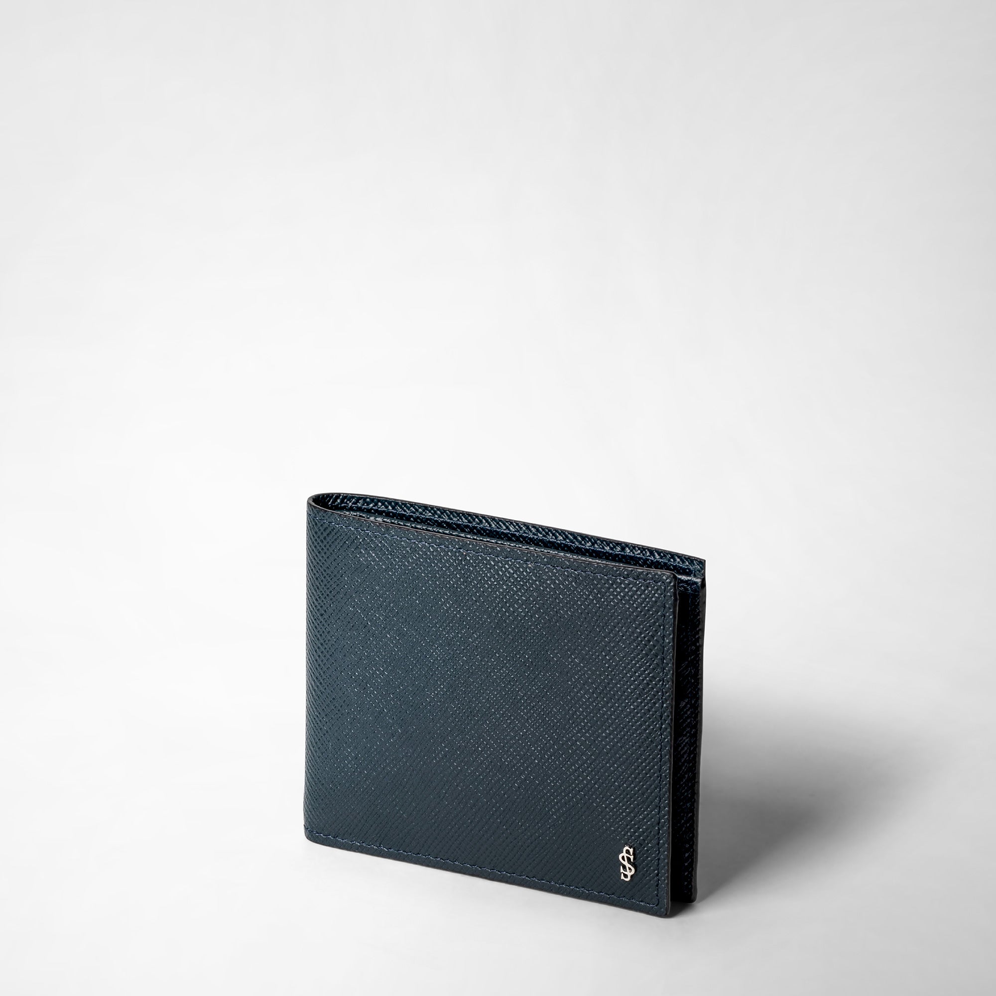 Portefeuille 8 cartes en cuir - Navy Blue
