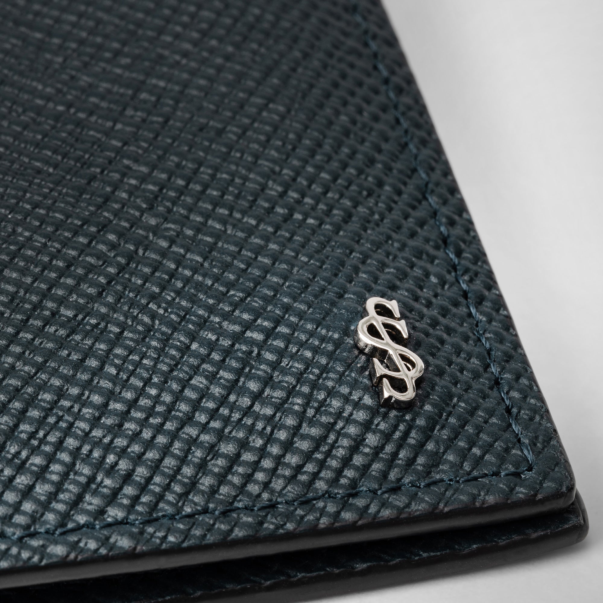 Portefeuille 8 cartes en cuir - Navy Blue