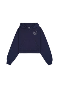 SRHWC Cropped Hoodie - Navy & White