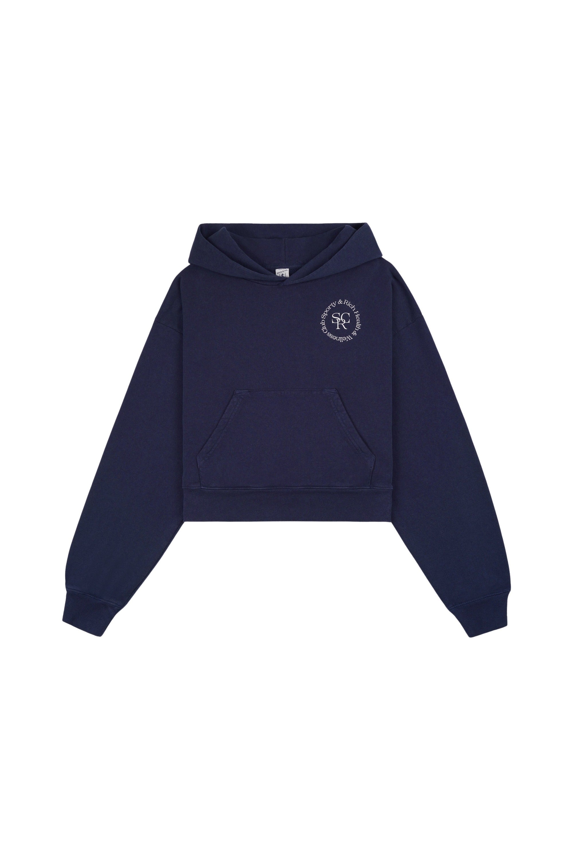 SRHWC Cropped Hoodie - Navy & White