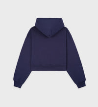 SRHWC Cropped Hoodie - Navy & White