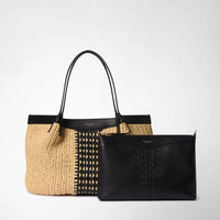 Sac Secret en raphia - Natural & Black