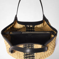 Sac Secret en raphia - Natural & Black