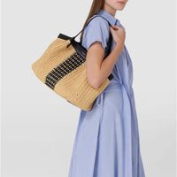 Sac Secret en raphia - Natural & Black