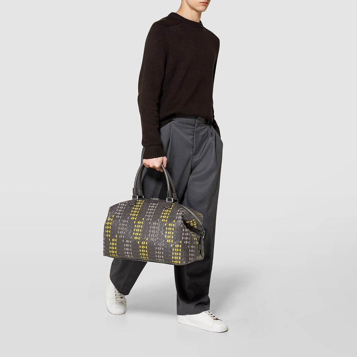 Sac de voyage en cuir - Geometrie Asphalt
