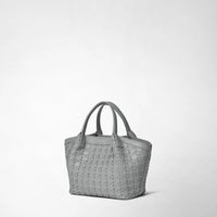 Secret mini bag in Mosaico leather - Cement