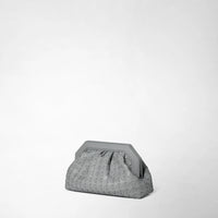 Secret Mosaico leather clutch bag - Cement