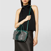Secret mini bag in Mosaico leather - Black & Off White