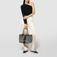 Petit sac Secret en cuir Mosaico - Black & Off White