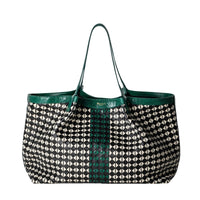 Sac Secret en cuir Mosaico - Black & Off White & Emerald