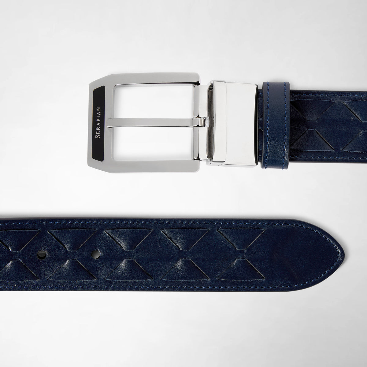 Belt 35mm S Mosaico Navy Blue - Navy Blue