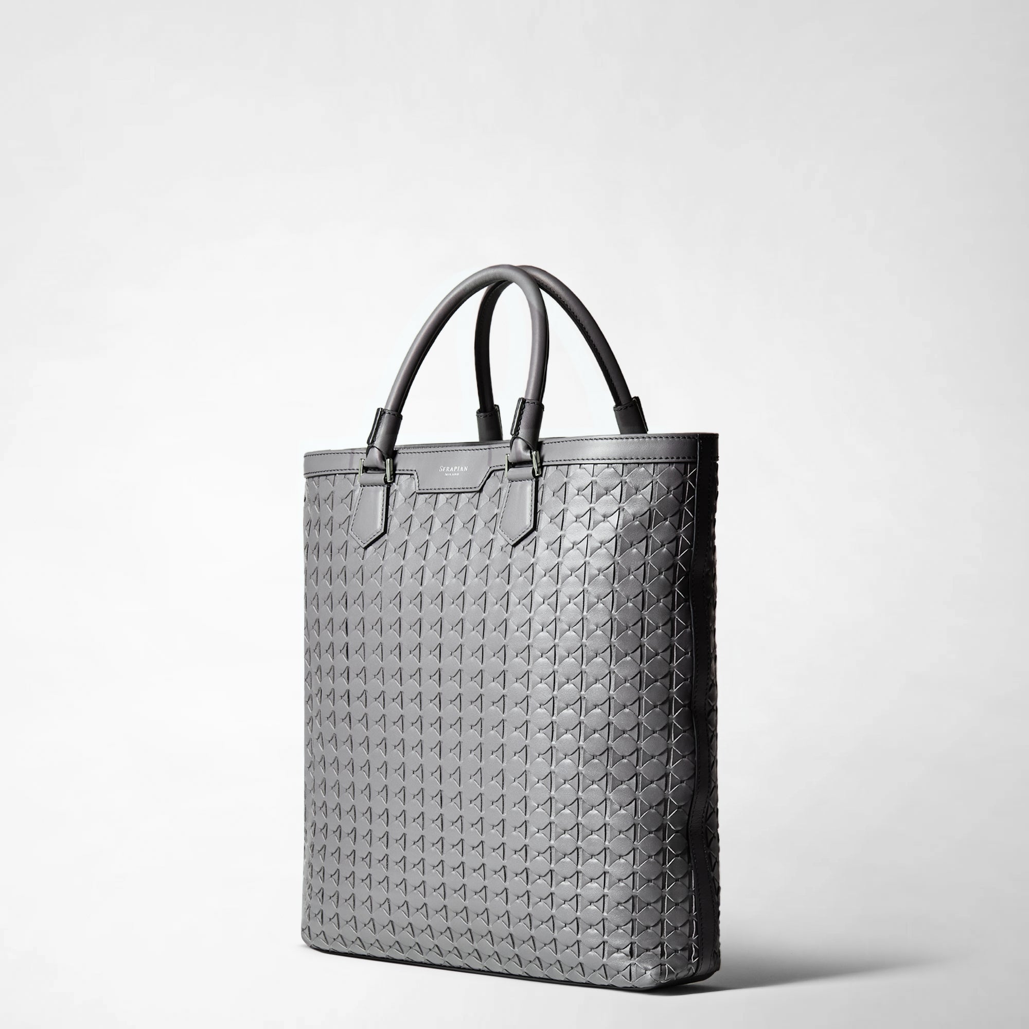Day bag in Mosaico leather - Shadow