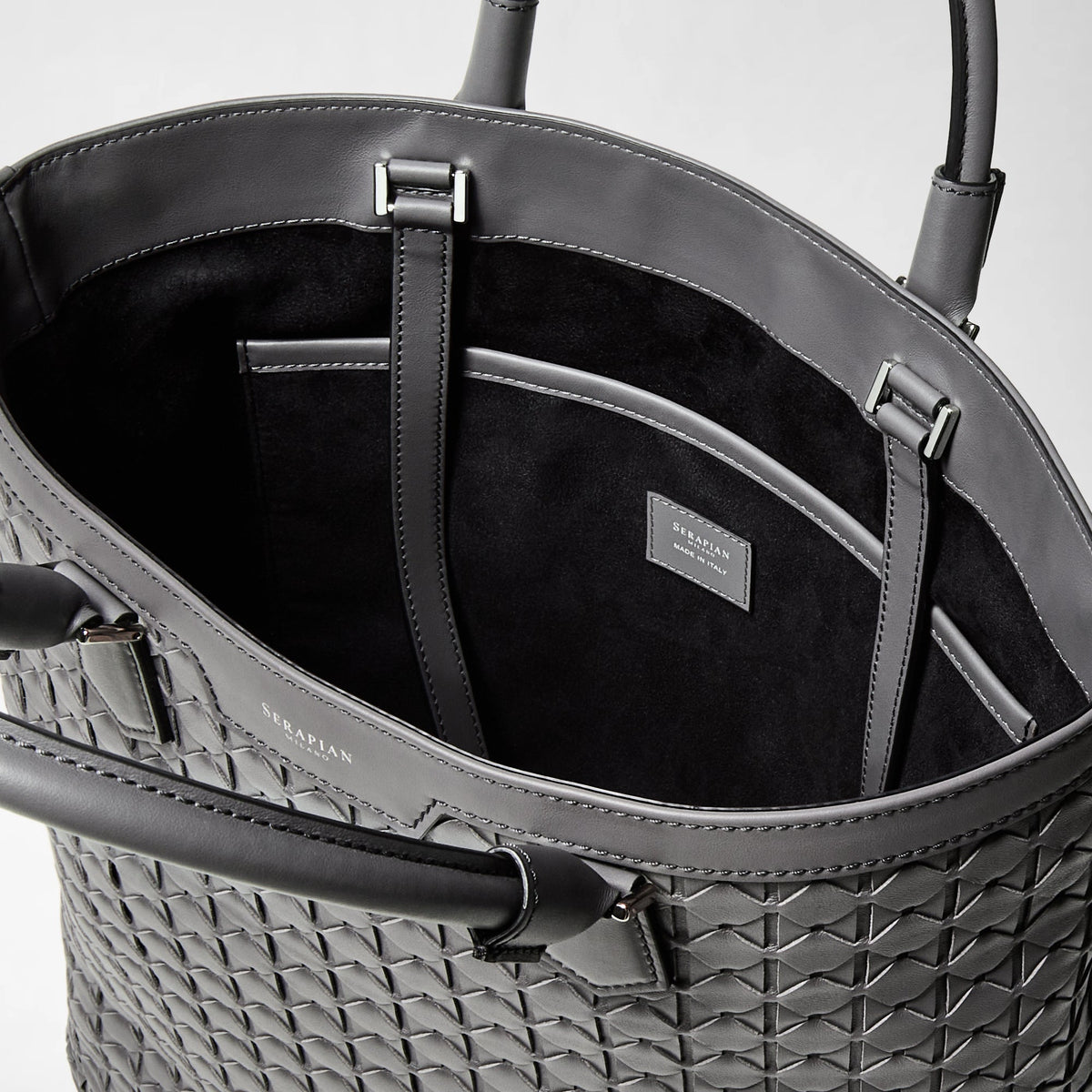 N/S soft tote Mosaico Shadow - Shadow