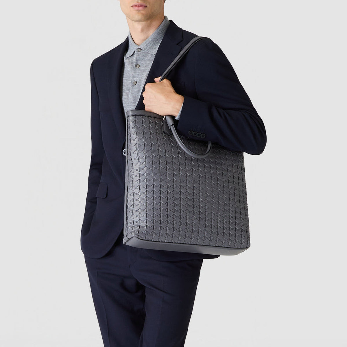 N/S soft tote Mosaico Shadow - Shadow