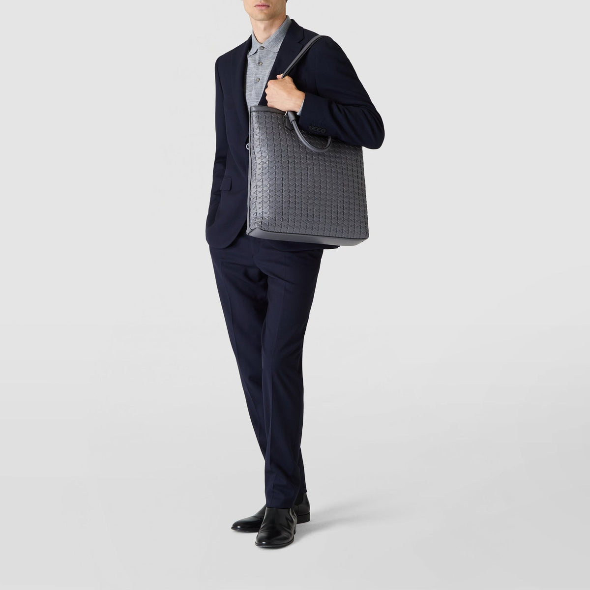 N/S soft tote Mosaico Shadow - Shadow