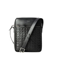 Sac à bandoulière Flat North South en cuir - Black