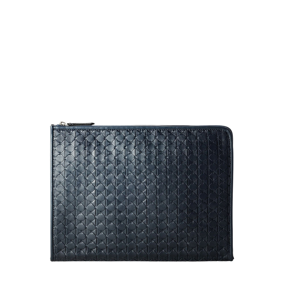 Porte-documents compact en cuir - Navy Blue