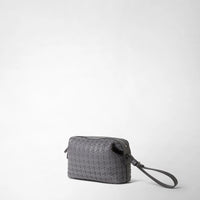 Mosaico leather 2-in-1 clutch bag - Shadow