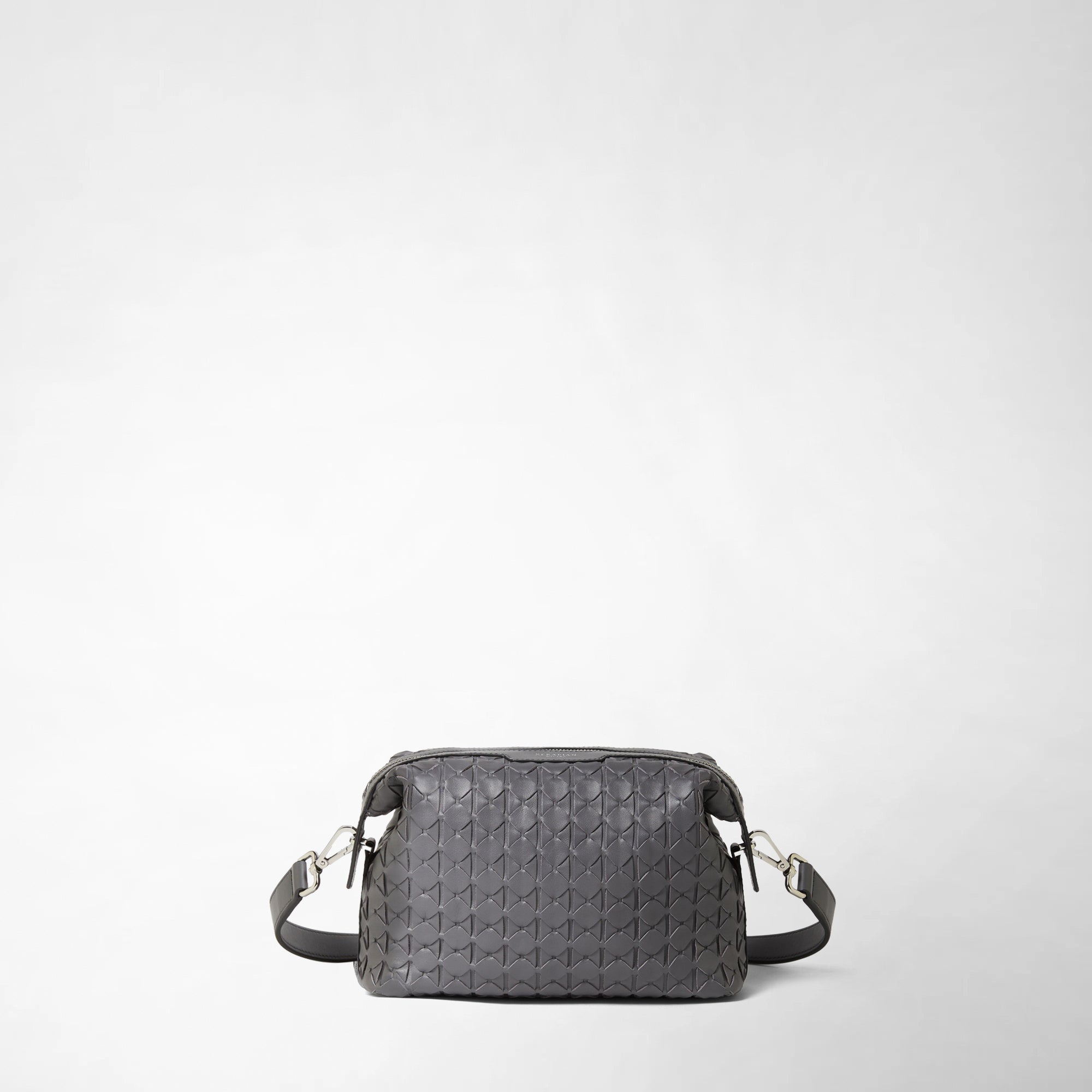 Mosaico leather 2-in-1 clutch bag - Shadow
