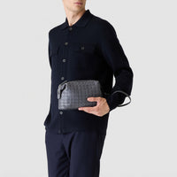 Mosaico leather 2-in-1 clutch bag - Shadow