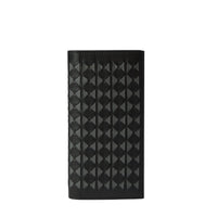 Mosaico leather zipped wallet - Black & Asphalt