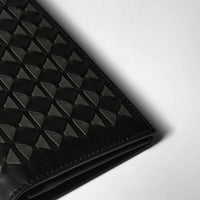 Mosaico leather zipped wallet - Black & Asphalt