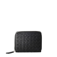 Mini portefeuille zippé en cuir Mosaico - Black