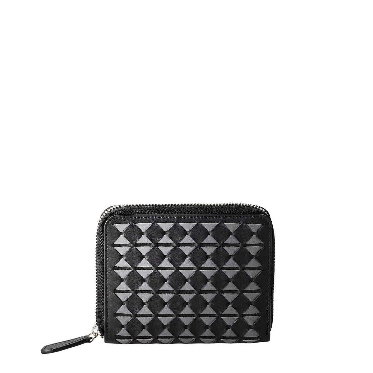 Mini zip wallet Mosaico Black/Asphalt - Black & Asphalt