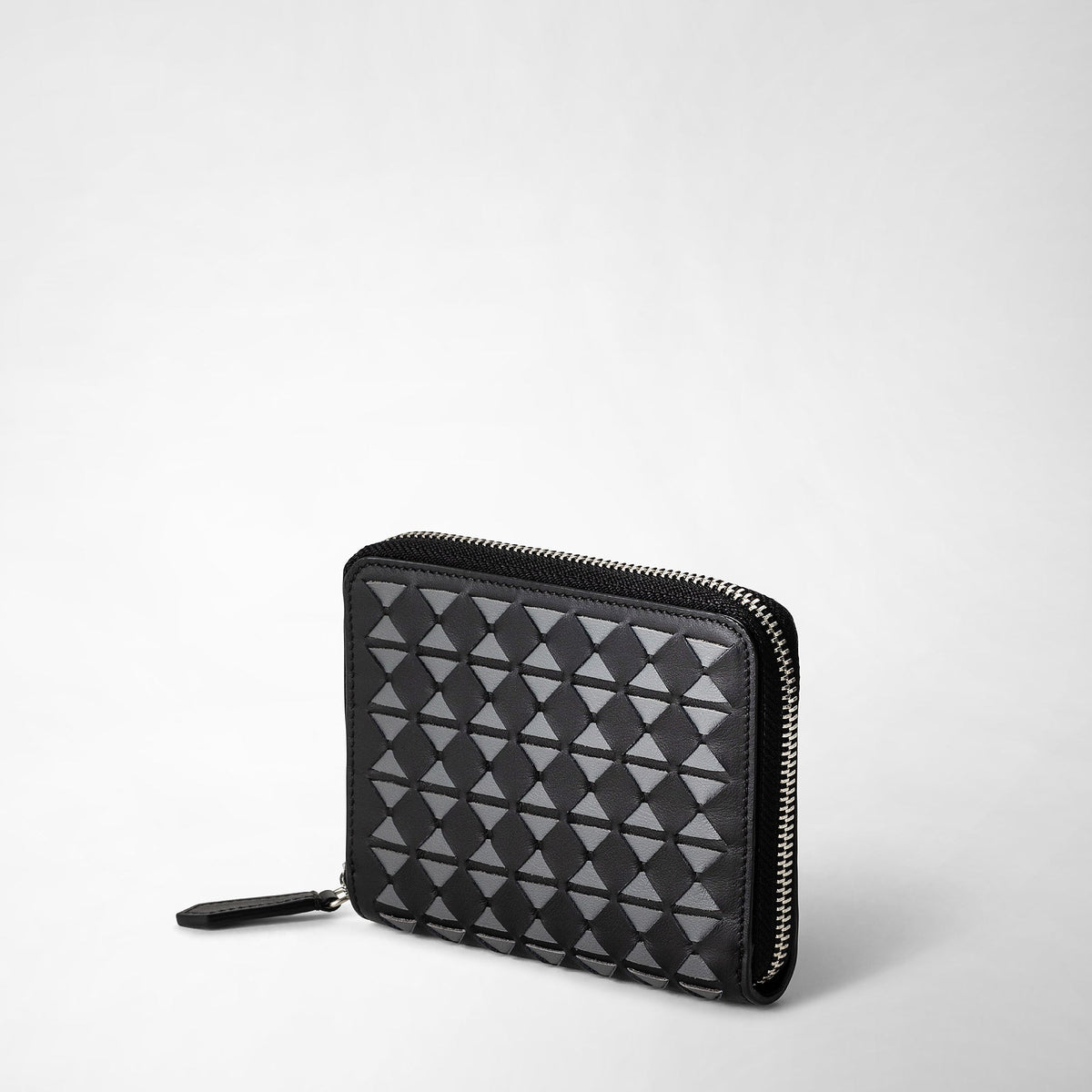 Mini zip wallet Mosaico Black/Asphalt - Black & Asphalt