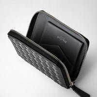 Mini zip wallet Mosaico Black/Asphalt - Black & Asphalt