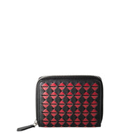 Mini zip wallet Mosaico Black/Amaranth - Black & Amaranth