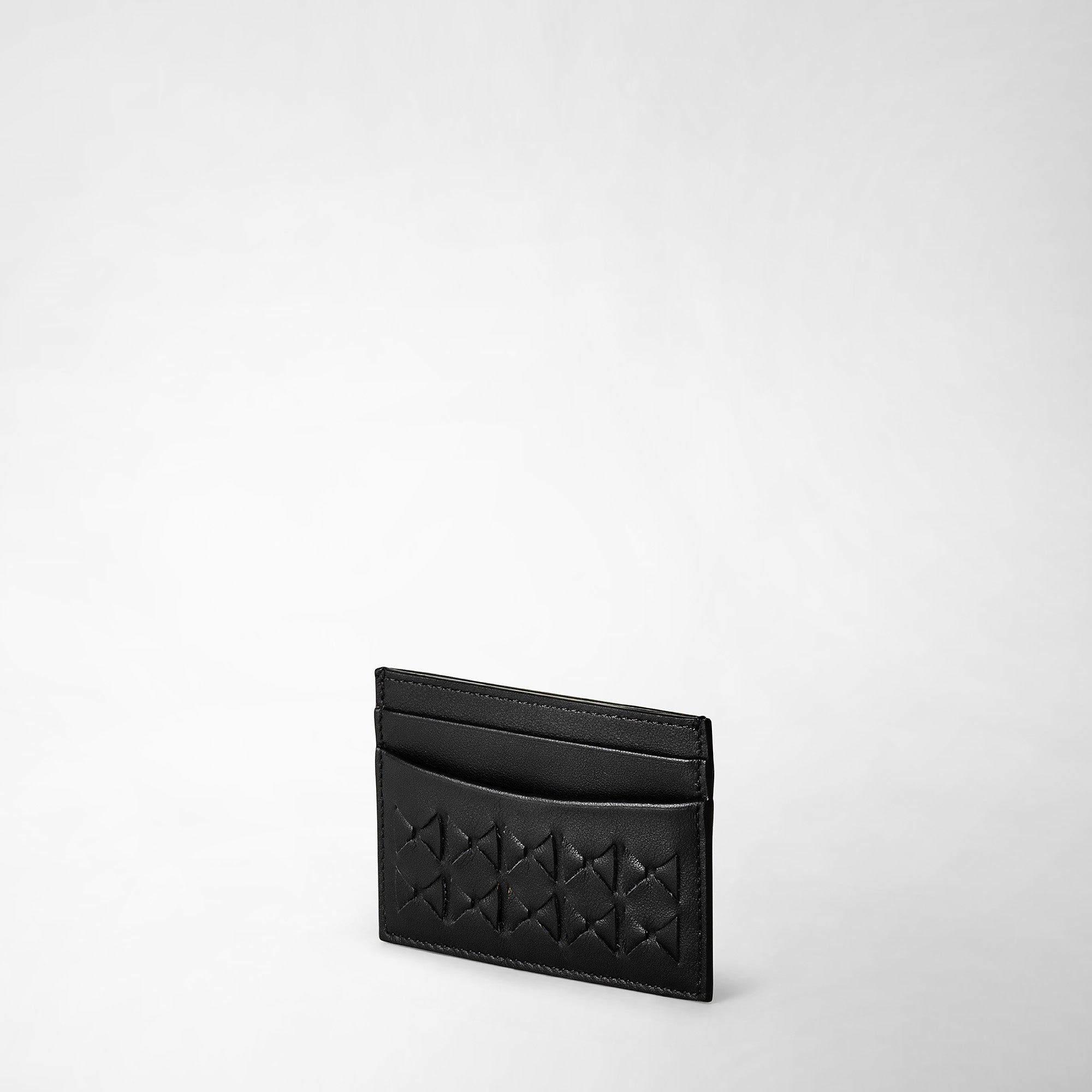 Porte-cartes 4 fentes en cuir Mosaico - Black