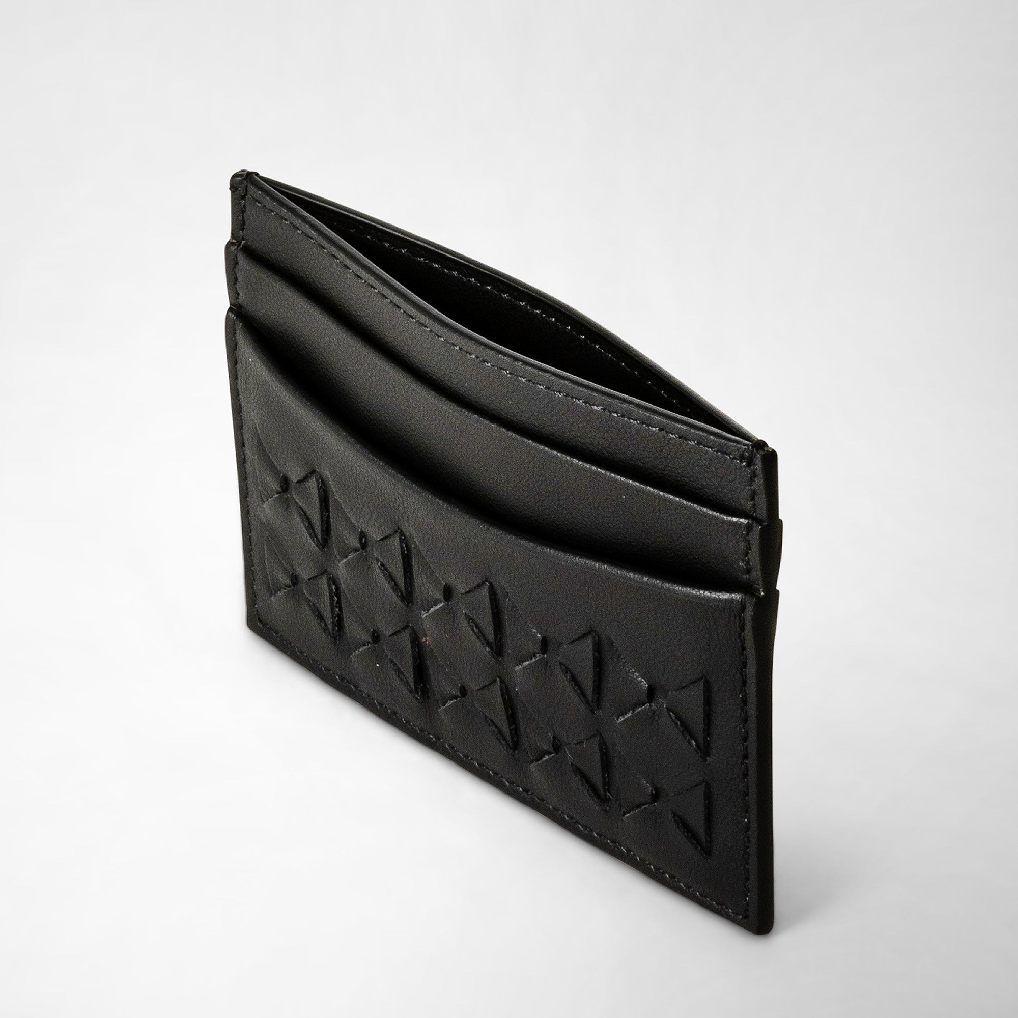Porte-cartes 4 fentes en cuir Mosaico - Black