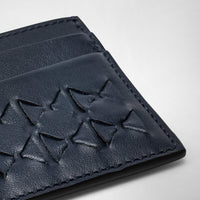 Porte-cartes 4 fentes en cuir Mosaico - Navy Blue