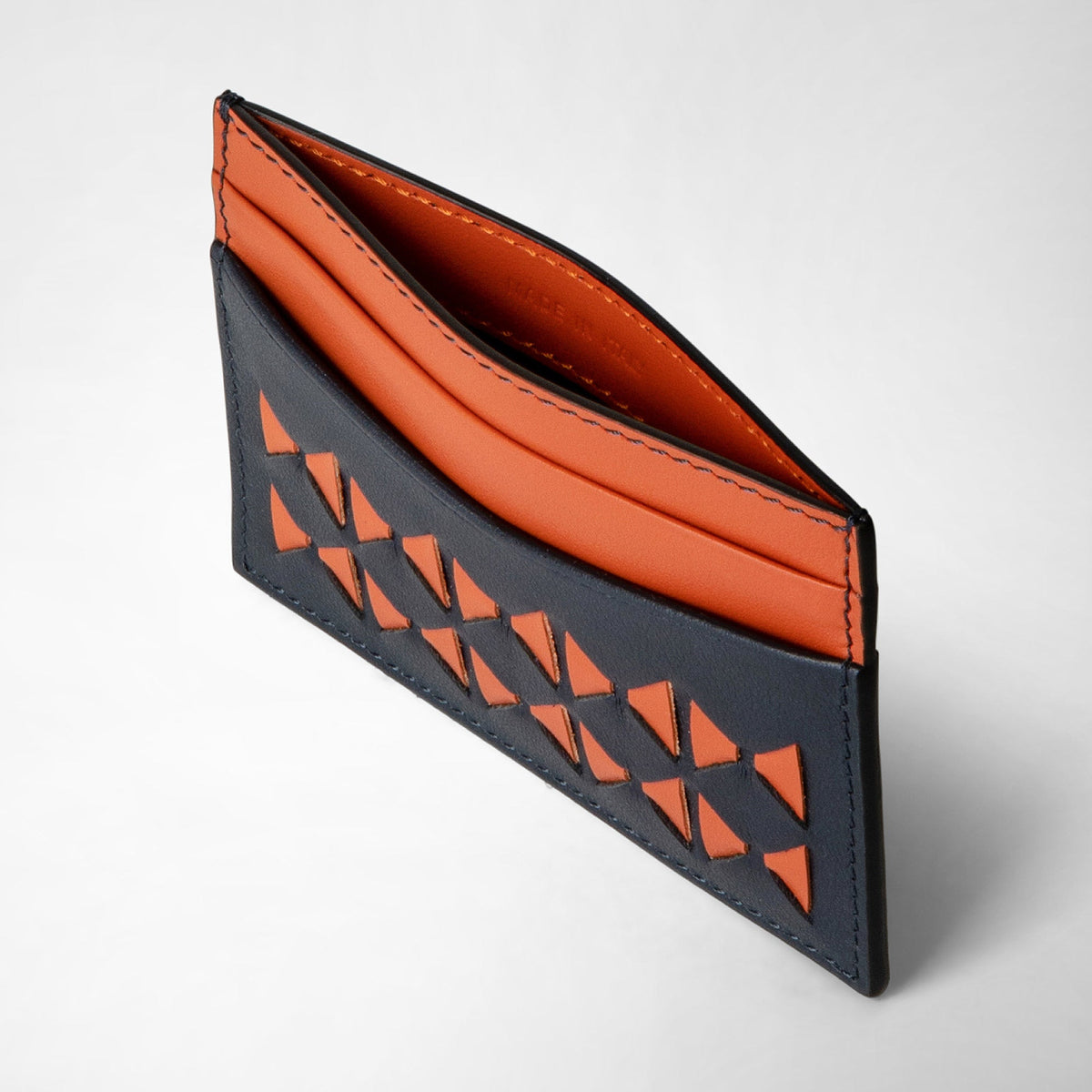 Card case 4cc Mosaico Navy/Orange - Blue Navy & Orange