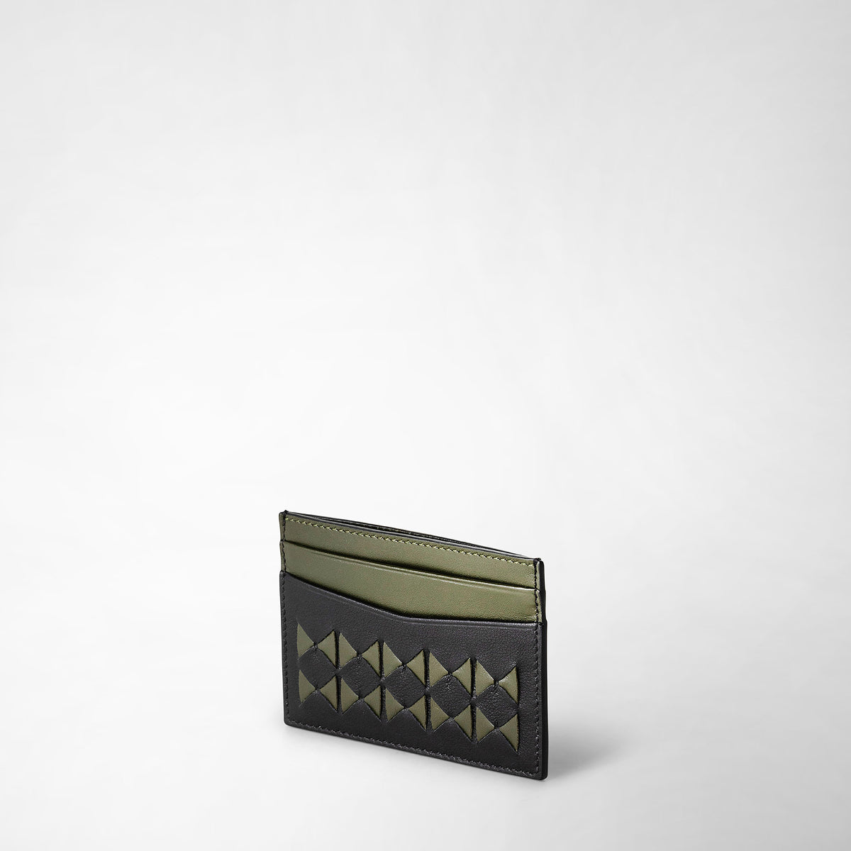 Card case 4cc Mosaico Eclipse/Moss - Black & Green