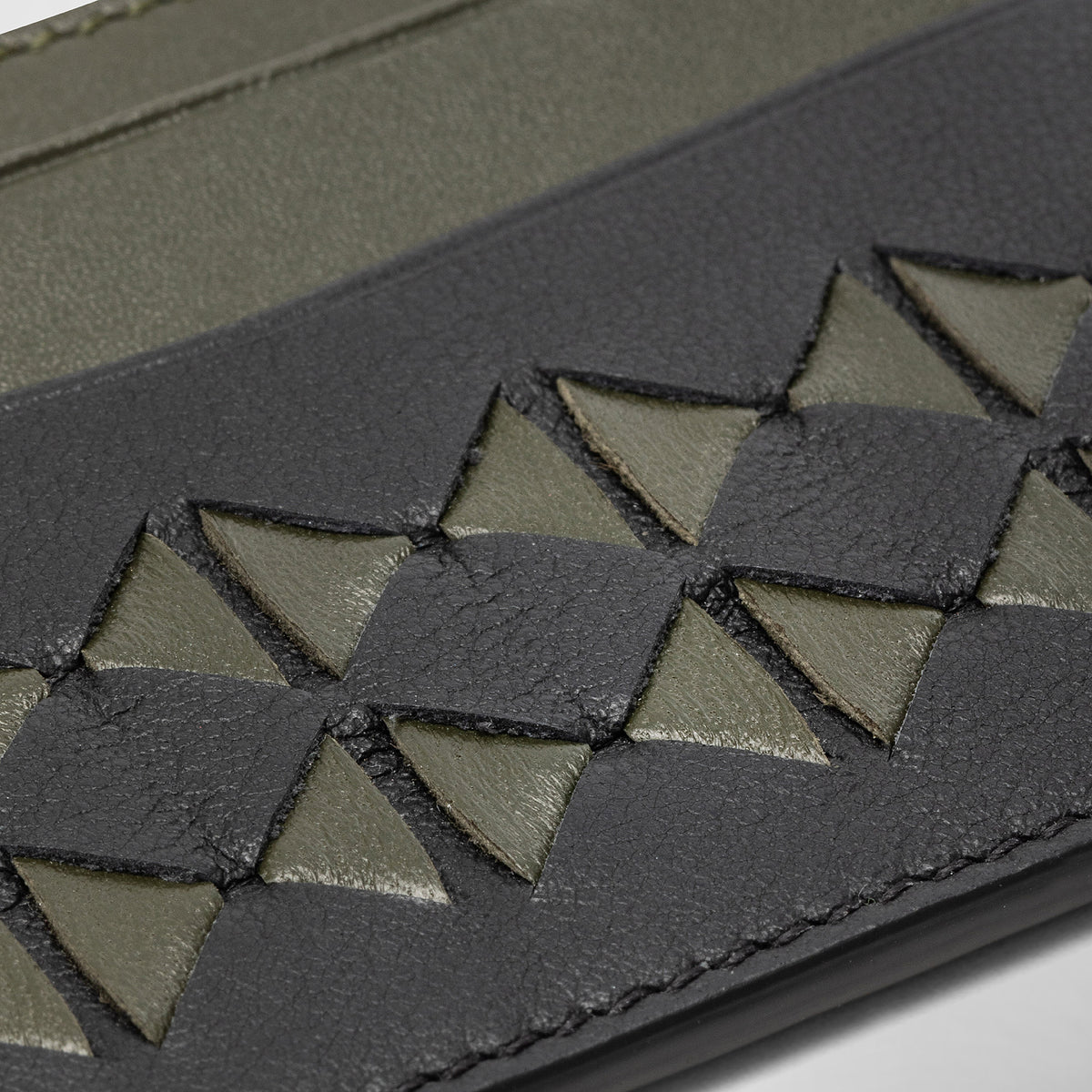 Card case 4cc Mosaico Eclipse/Moss - Black & Green