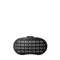 Étui à lunettes en cuir tressé Mosaico - Black & Asphalt