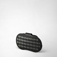 Étui à lunettes en cuir tressé Mosaico - Black & Asphalt
