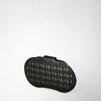 Étui à lunettes en cuir tressé Mosaico - Eclipse Black & Moss Green