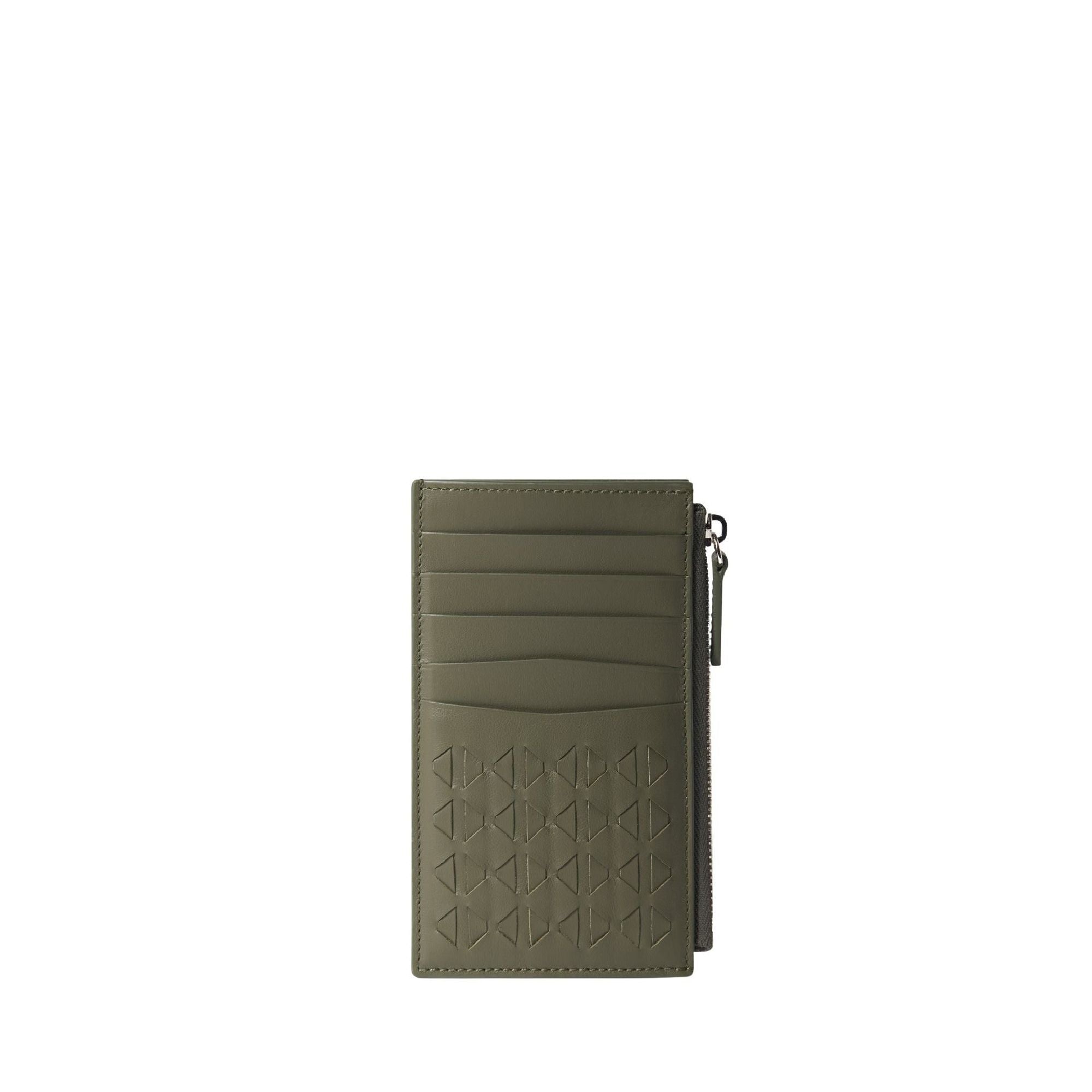 Porte-cartes zippé en cuir Mosaico - Leaf