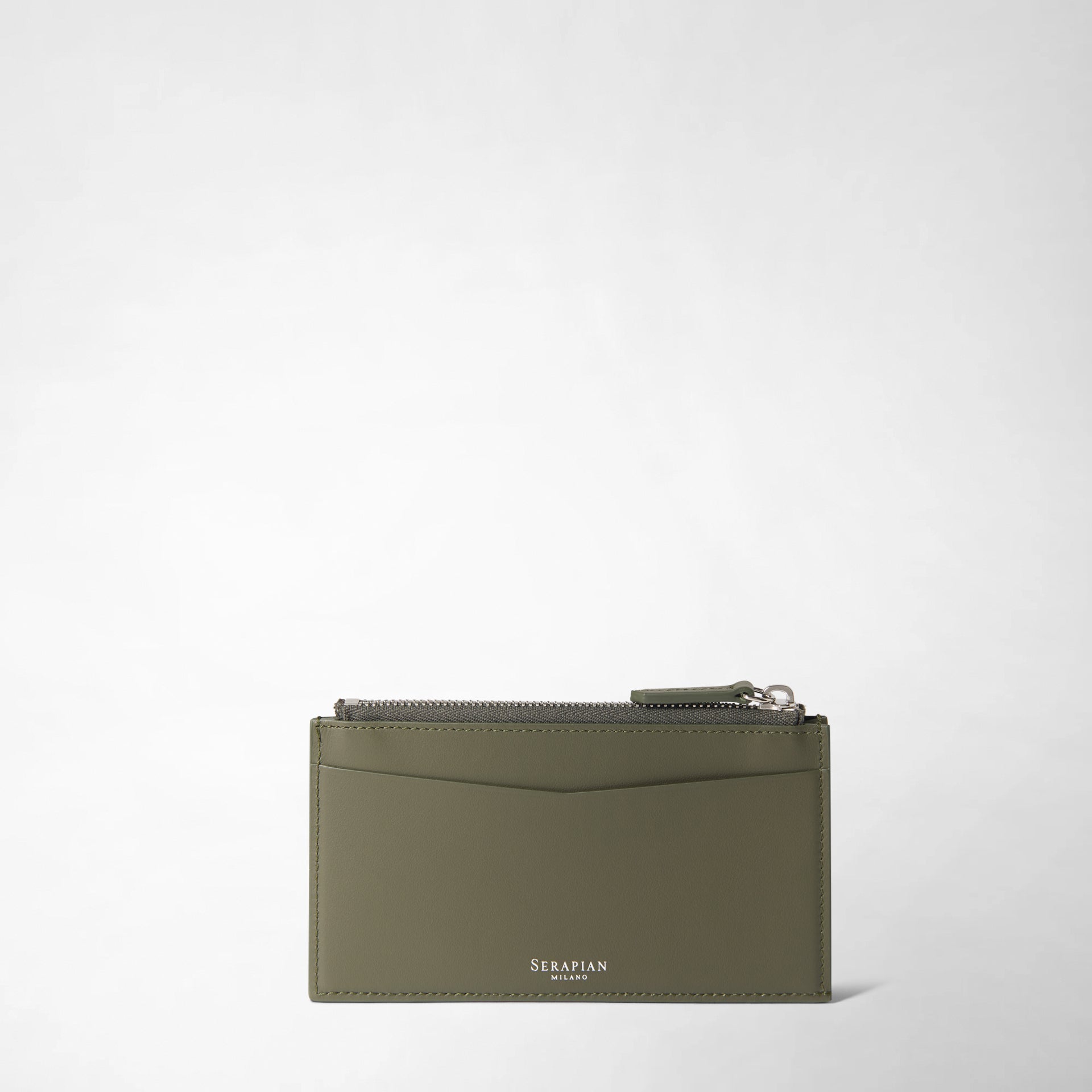 Porte-cartes zippé en cuir Mosaico - Leaf