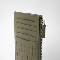 Porte-cartes zippé en cuir Mosaico - Leaf