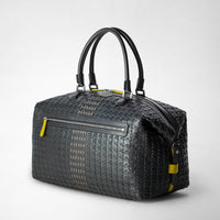 Mosaico leather travel bag - Anthracite