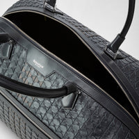 Mosaico leather travel bag - Anthracite