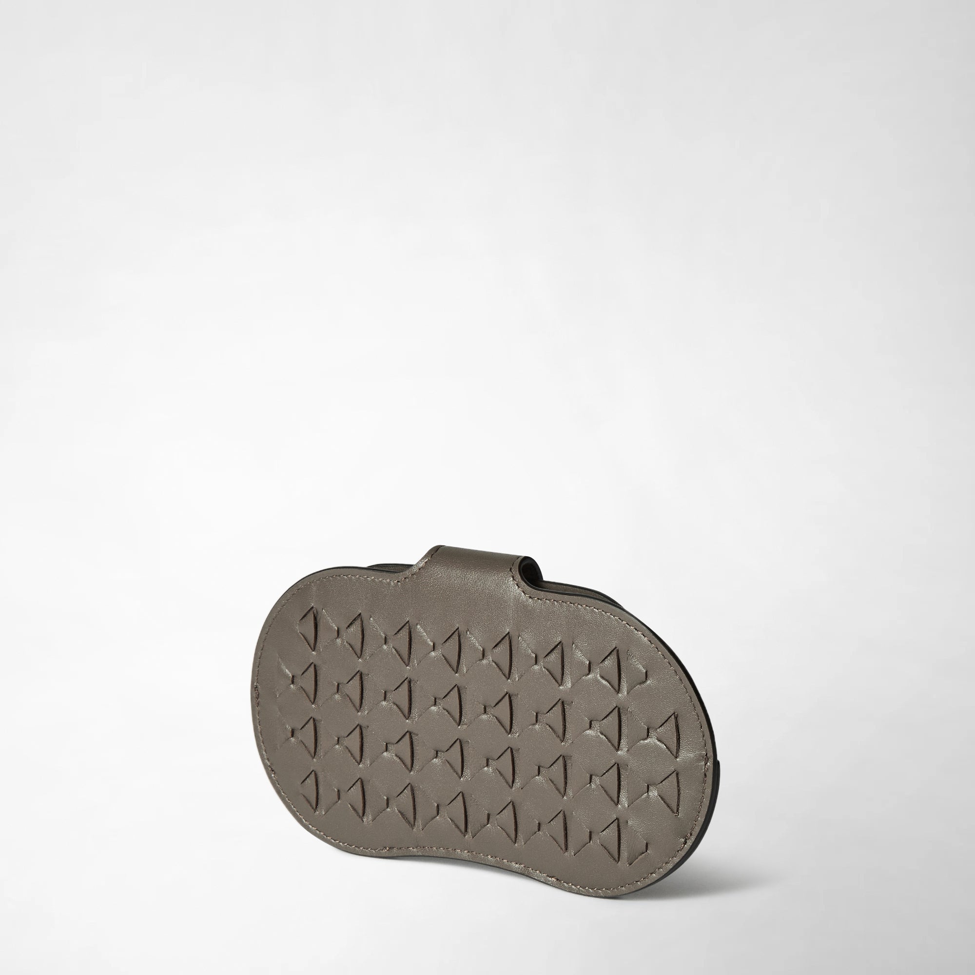 Étui à lunettes en cuir tressé Mosaico - Moon Grey